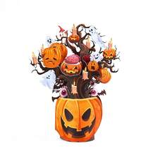 1pc Halloween Table Decorations Pumpkin Table CenterpieceTable Decor For Halloween Table Party Living Room Kitchen Office Bar Decorations - Multicolor - View 4