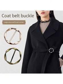 10 chiếc kẹp khăn lụa sang trọng - Khóa kim loại tròn thời trang, kẹp cà vạt áo phông cho phụ nữ, giá đỡ quấn quần áo, dễ sử dụng, phụ kiện thời trang - Nhiều màu - Xem 3