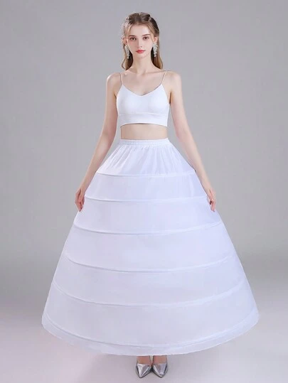 XKTRXF Women 6 Steel Hoops Plus Size Petticoat Crinoline For Bridal Dress Fullness And Extra Large Skirt Support. Valentine's Day Accessories,Summer,Beach,Wedding