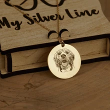 [定制]个性化照片项链 - 个性化珠宝，肖像项链，照片激光雕刻项链纪念礼物 - 彩色 - 查看 4