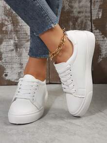 Women White Casual Sneakers - White - View 5