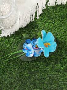 1pc Seaside Vacation Style Realistic Flower Hair Clip Valentine's Day Valentines Summer Claw Clips Hair Claws Hair Barrettes, School Stuff, Vacation Outfits Woman, Hair Accessories - Multicolor - View 13