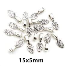 40pcs 15x5/21x7mm Zinc Alloy Bail Connectors Handmade Charms Pendant DIY Jewelry Making Accessories For Bracelet Necklace