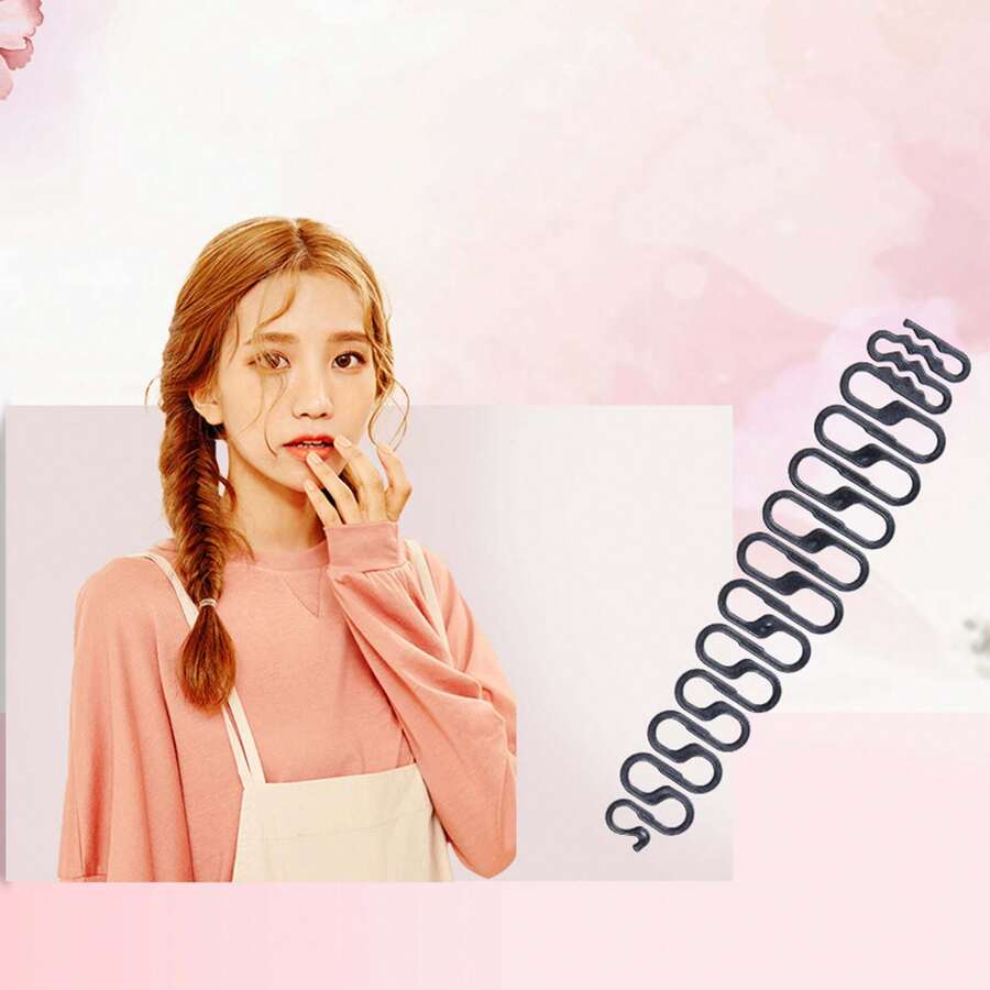 3pcs New DIY French Braid Tool Hair Bun Maker Braid Hairstyle Tool Hair Accessories - Black - View 1