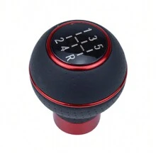 Universal Leather 5-Speed Knob Gear Shifter Stick, Aluminum Manual Transmission Gear Shift Handle, Auto Part - one-size - View 10