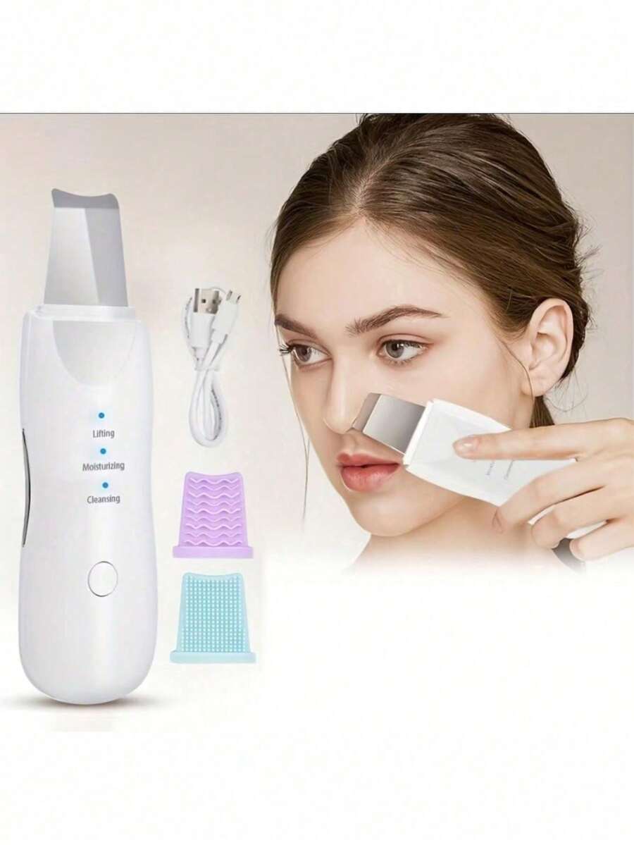 Ultrasonic Exfoliating Peeling Deep Facial Cleansing Blackhead Removal Anti-Wrinkle Skin - 白色 - 查看 1