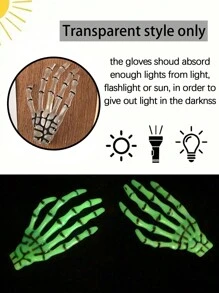 2 件哥特朋克风格骷髅手发夹，万圣节装饰品 - 彩色 - 查看 7