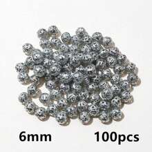 50-200pcs Hollow 6-10mm Diameter Beads Spacer Beading Bead Charms For DIY Jewelry Making Accessories - Spacer Beads - View 17