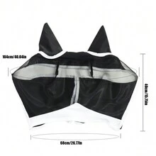 1pc Fly Mask - Horse Fly Mask Net Mesh Breathable Elastic Horse Face Guard Cover Anti-Mosquito Anti-Insect Anti-Fly For Horse - Multicolor - View 3