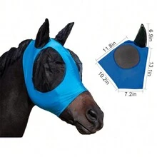 1pc Fly Mask - Horse Fly Mask Net Mesh Breathable Elastic Horse Face Guard Cover Anti-Mosquito Anti-Insect Anti-Fly For Horse - Multicolor - View 5