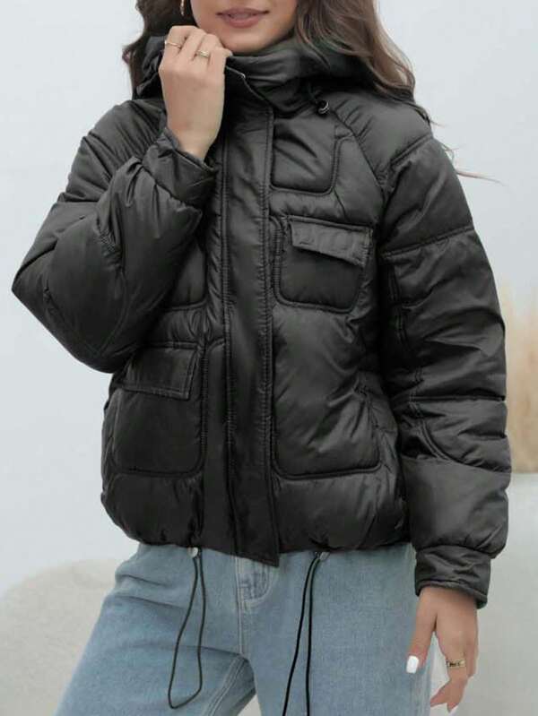 Novo casaco acolchoado feminino inverno grosso casaco acolchoado, cor brilhante gola alta outerwear