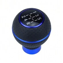 Universal Leather 5-Speed Knob Gear Shifter Stick, Aluminum Manual Transmission Gear Shift Handle, Auto Part - one-size - View 9