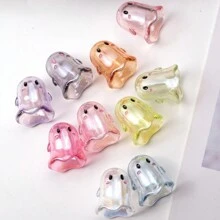 6颗亚克力幽灵造型珠子，可爱万圣节卡通珠子，散装幽灵隔珠，适用于DIY手链、项链、耳环、手机挂件等首饰制作工艺材料 - 幽靈珠子 - 查看 8