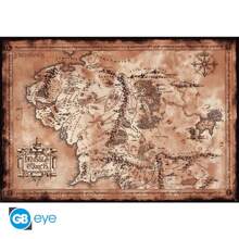 GB Eye The Lord Of The Rings One Map 61 X 91.5cm Maxi Poster - Brown - View 1