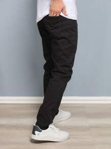Estone Men's Skinny Jeans With Elastane - Black - View 4