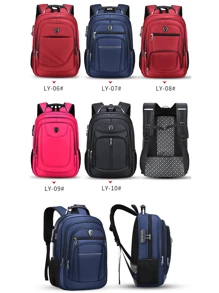 Unisex Backpack Water Resistant Waterproof Reinforced Steel Cable And Anti-Theft Padlock For School Travel Social Elegant Great Promotion Random Model Shipping - màu nâu - Xem 11