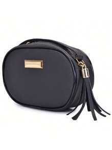 Women's Bag Kit 2 Pieces Medium Square Caramel Crossbody + Small Oval Black Crossbody - Nhiều màu - Xem 2