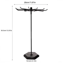 轻质奢华铁艺饰品架，可拆卸旋转金属珠宝展示架，简约家居珠宝收纳架 - 多色 - 查看 10