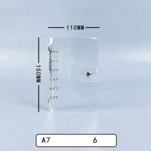 A6/A7 基本款 PVC 环 6 毫米活页夹 文件夹 带夹子 纽扣 填充物 预算资金整理器 - 無色 - 查看 3