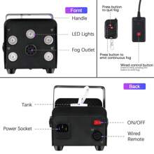 500W Mini Smoke Fog Machine 5 RGB LED Beads With Remote Controller Portable For Halloween Home Carnival Party Musical Show DJ Stage Concert Club (Smoke Oil Not Included) - 1 PC - View 7