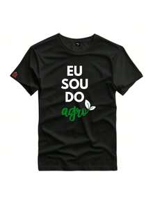 Custom Printed T-Shirt 100% Cotton Country T-Shirt - 245 - 黑色 - 查看 2