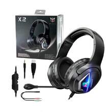 Audífonos Gamer Onikuma X2 Negro con Luz LED RGB - Negro - Ver 3