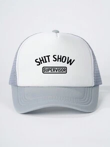 1 chiếc mũ bóng chày có thể điều chỉnh in chữ "Show", mũ lưỡi trai lưới cho hoạt động ngoài trời, du lịch mùa xuân/thu, bãi biển, phù hợp cho cả nam và nữ, phong cách Y2K - in - Xem 14