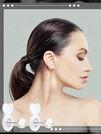 2/6/10 Pairs Silicone Earring Lifters - Invisible Earring Back Supports,Support Ear Plugs,Earring Back Caps,For Sagging Ears, Heavy Earrings,Earring Support Securing Jewelry Accessories,Secure Earring Lifters