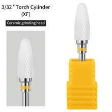 Dual Step Ceramic Nail Drill Bits Set, 3/32" (2.35mm) Professional Acrylic Nail File Drill Bits For Manicure Pedicure Cuticle Gel Nail Polish 5 Pieces - White - View 11