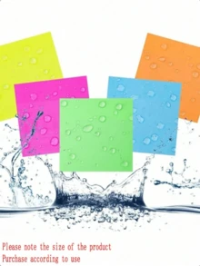 50 hojas Notas adhesivas transparentes - Notas adhesivas claras a prueba de agua autoadhesivas, blocs de notas adhesivas translúcidos para libros, anotación y diarios, transparentes publicados para la escuela y la oficina, blocs de notas, artículos de papelería, suministros escolares, suministros de oficina, suministros escolares para niñas, vuelta al colegio - Multicolor - Ver 4