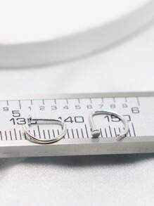 1pc New Hot Sell 925 Sterling Silver D Shape Fake Nose Ring 18G Fashion Non Pierced Nose Hoop Jewelry