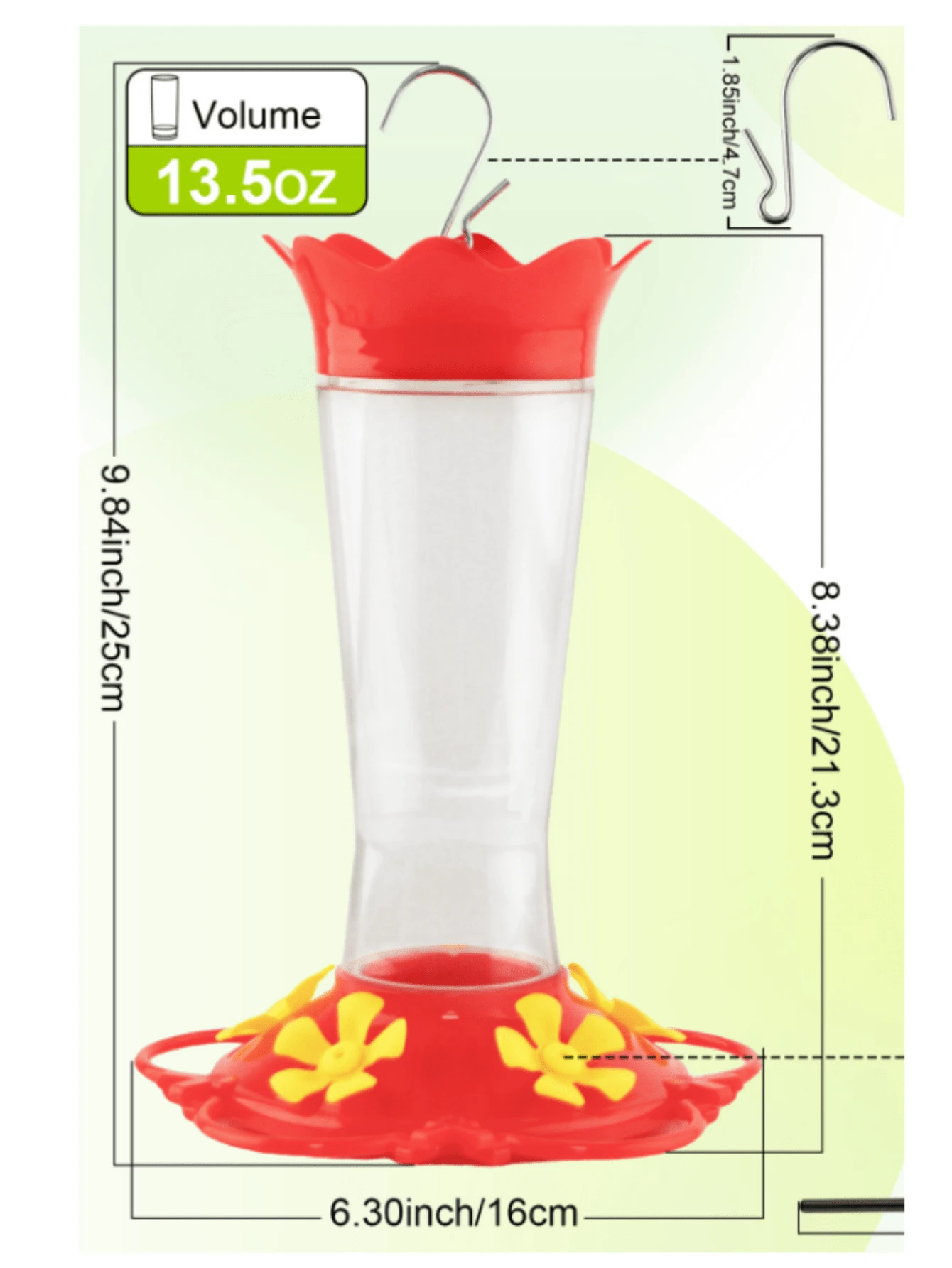 TRESORS- Mangeoire Eau Pour Colibris Mangeoire Oiseaux Fleurs Mangeoire Colibris En Verre Peint