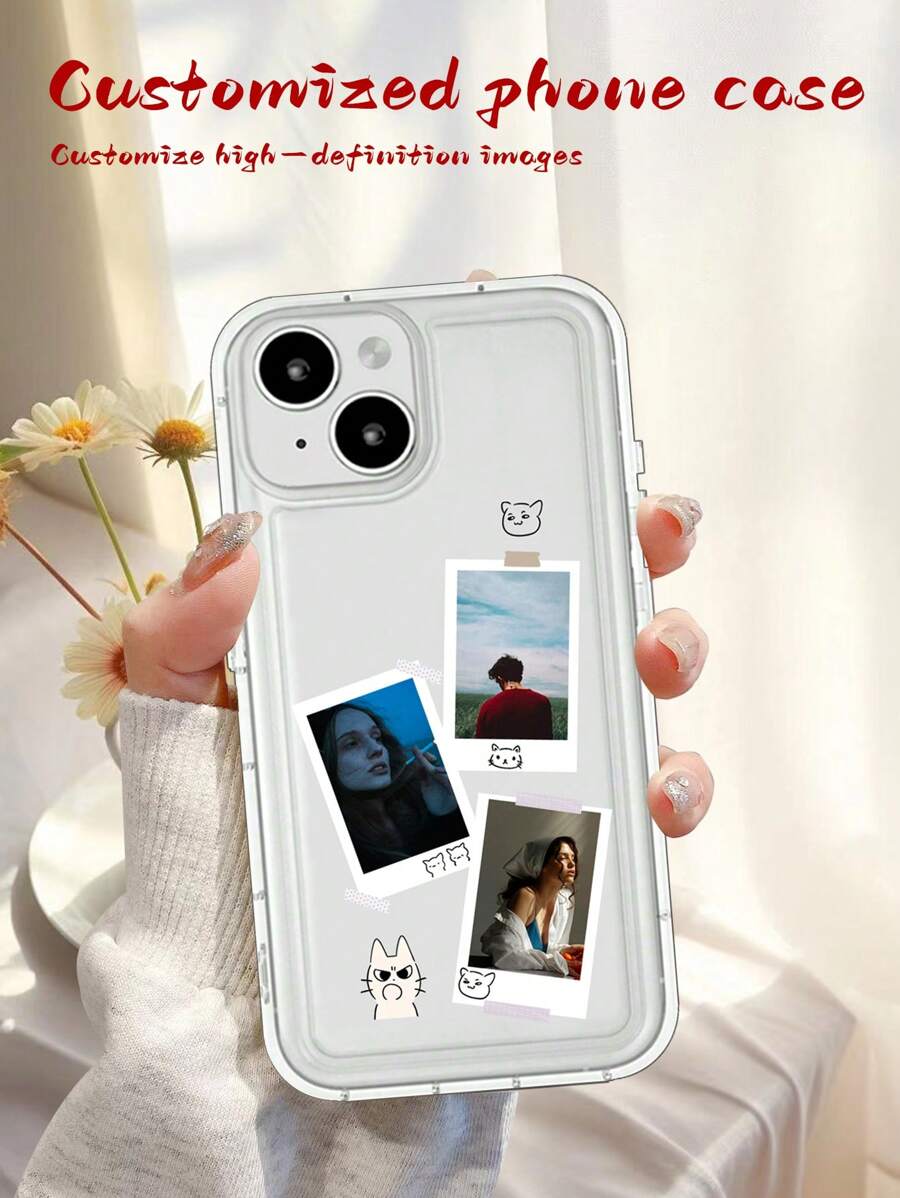 1 Ốp lưng điện thoại tùy chỉnh với 3 họa tiết chó nghệ thuật, thiết kế đệm khí hấp thụ sốc trong suốt, tương thích với Apple IPhone 16, 15, 14, 13, 12, 11 Pro Max - Trong sáng - Xem 1