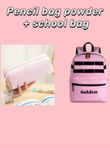 1 pieza Estuche de lápices y bolígrafos duradero con gran capacidad - Bolsa minimalista de papelería para la oficina, la escuela y los viajes - Organizador portátil con asa