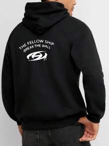 Sudadera con capucha casual con estampado de banda, sudadera con capucha de moda casual de otoño e invierno estilo Y2K