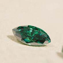 100% Moissanite, Green D Color, Marquise Cut, VVS1 Clarity, Loose Stone, Suitable For Jewelry Making, Comes With GRA Certificate, DIY - Green - View 8