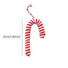 1 件红色和白色毛绒圣诞老人拐杖糖和圣诞树装饰、圣诞派对装饰、圣诞节 - 紅白色 - 查看 11