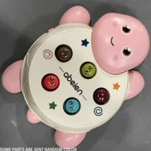 1入組藍色電動打地鼠玩具，帶燈光和音樂，早期教育玩具，適用於室內親子互動遊戲和生日禮物 - 粉色 - 查看 9