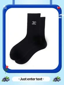 Tất in hình mặt người, 1 đôi, tất dài vừa phải, in hình mặt người theo yêu cầu, tất ngộ nghĩnh dành cho nam, có thêu chữ tùy chỉnh, tất đôi thú vị dành cho cả nam và nữ, thích hợp làm quà tặng Ngày Valentine, sinh nhật và các dịp khác, nhiều màu sắc, dễ thương, đáng yêu, đơn giản, hài hước, tùy chỉnh, độc đáo, cá nhân hóa, quà tặng lý tưởng cho anh ấy, quà tặng lý tưởng cho cô ấy, bạn trai, bạn gái, gia đình, bạn bè, ông bà, người yêu, mùa thu. - màu đen - Xem 4