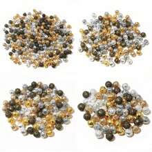 50-200pcs Hollow 6-10mm Diameter Beads Spacer Beading Bead Charms For DIY Jewelry Making Accessories - Spacer Beads - View 2