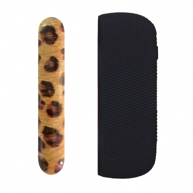 二合一豹纹硅胶保护套，适用于 IQOS Iluma 和 IQOS Iluma I 配件，万圣节、吸烟配件、电子烟使用、香烟收纳、电子烟吸烟、香烟盒保护套、礼品 - 殼加側 - 查看 13