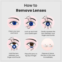 1 Pair Premium Soft , 1 Year Replacement, 2 High-Quality Lens Pieces - Black - View 6