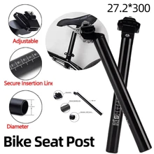 Bicycle Bike Seat Post MTB Mountain Road Seatpost Tube Aluminum 25.4/27.2/28.6MM - Black - View 9