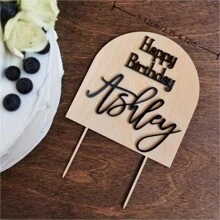 1pc Custom Acrylic Cake Topper Dessert Table Decor For Parties Unique Baking Accessory Memorable Unique Gift For Her Christmas And Halloween - Multicolor - View 11