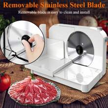 PANCERKA Meat Slicer Electric Deli Food Slicer With Child Lock Protection, Removable 7.5'' Stainless Steel Blade And Food Carriage, Adjustable Thickness Food Slicer Machine For Meat, Cheese, Bread(150W)