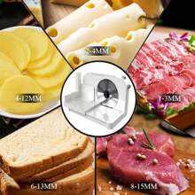 PANCERKA Meat Slicer Electric Deli Food Slicer With Child Lock Protection, Removable 7.5'' Stainless Steel Blade And Food Carriage, Adjustable Thickness Food Slicer Machine For Meat, Cheese, Bread(150W)