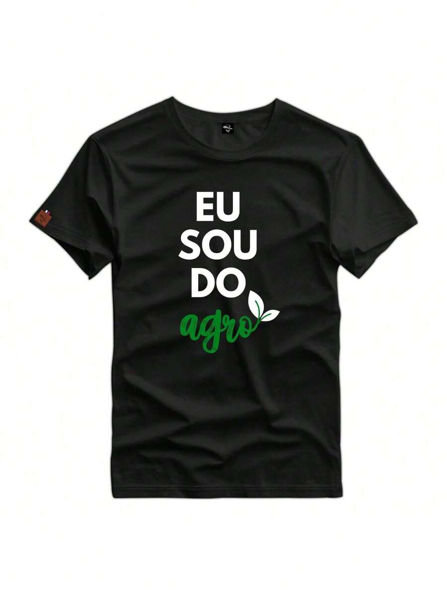 Custom Printed T-Shirt 100% Cotton Country T-Shirt - 245 - 黑色 - 查看 1