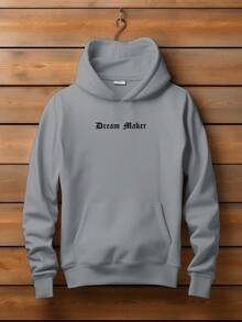 Women's Sweatshirt Men's Streetwear Print Dream Maker Cold Weather Blouse New - 灰色 - 查看 1