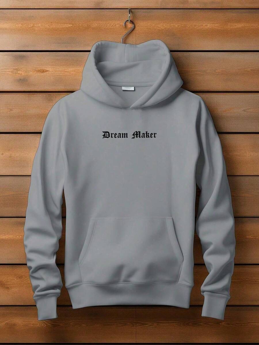 Women's Sweatshirt Men's Streetwear Print Dream Maker Cold Weather Blouse New - 灰色 - 查看 1