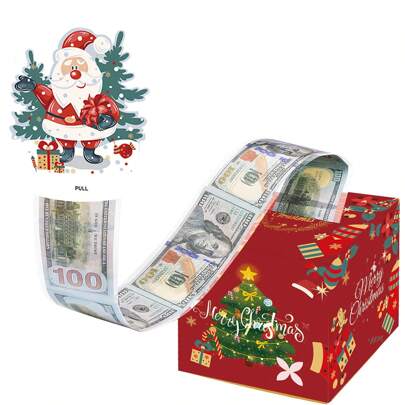 Cartão de felicitações com tema de Natal e caixa de dinheiro com bolsa de dinheiro para presente, caixa de dinheiro surpresa adequada para aniversário, Halloween, Ação de Graças, celebrações de Natal, Natal, Dia dos Namorados